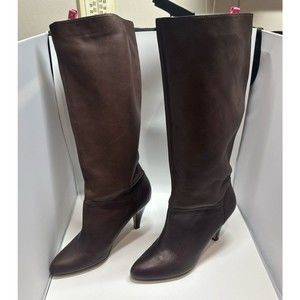 Arturo chiang knee high brown leather boots size 8.5